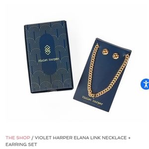 NWT Violet Harper Necklace/Earrings Set
